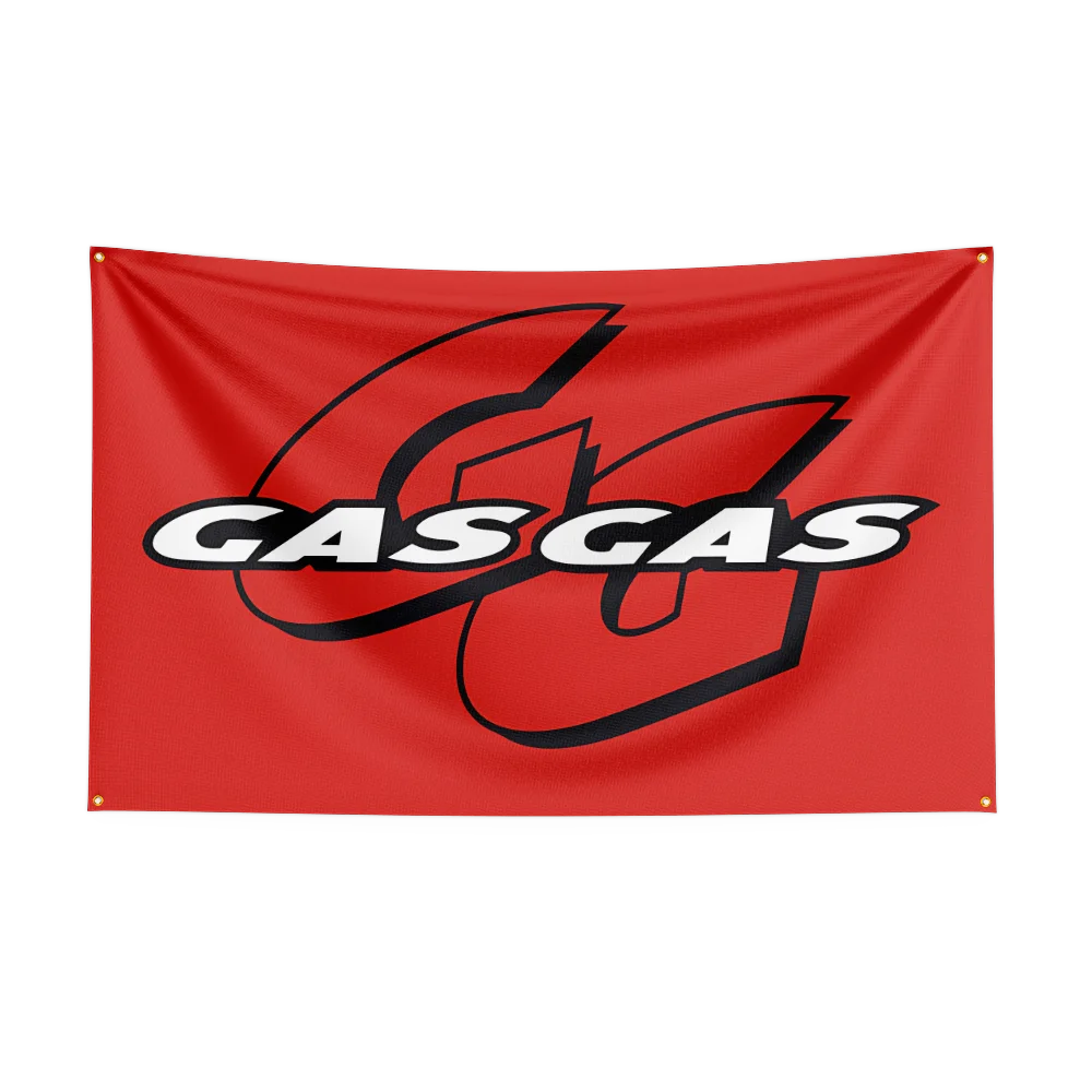 3x5 Ft G-GasGas Motorcycles Flag Polyester Printed Motorcycle Flags for Room Garage Decor