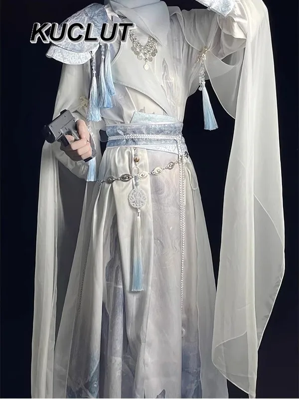 

Long Sleeve Dress Round Neck Robe Han Element Ancient Style Hanfu Cosplay Costume Dresses Set for Women Spring Autumn