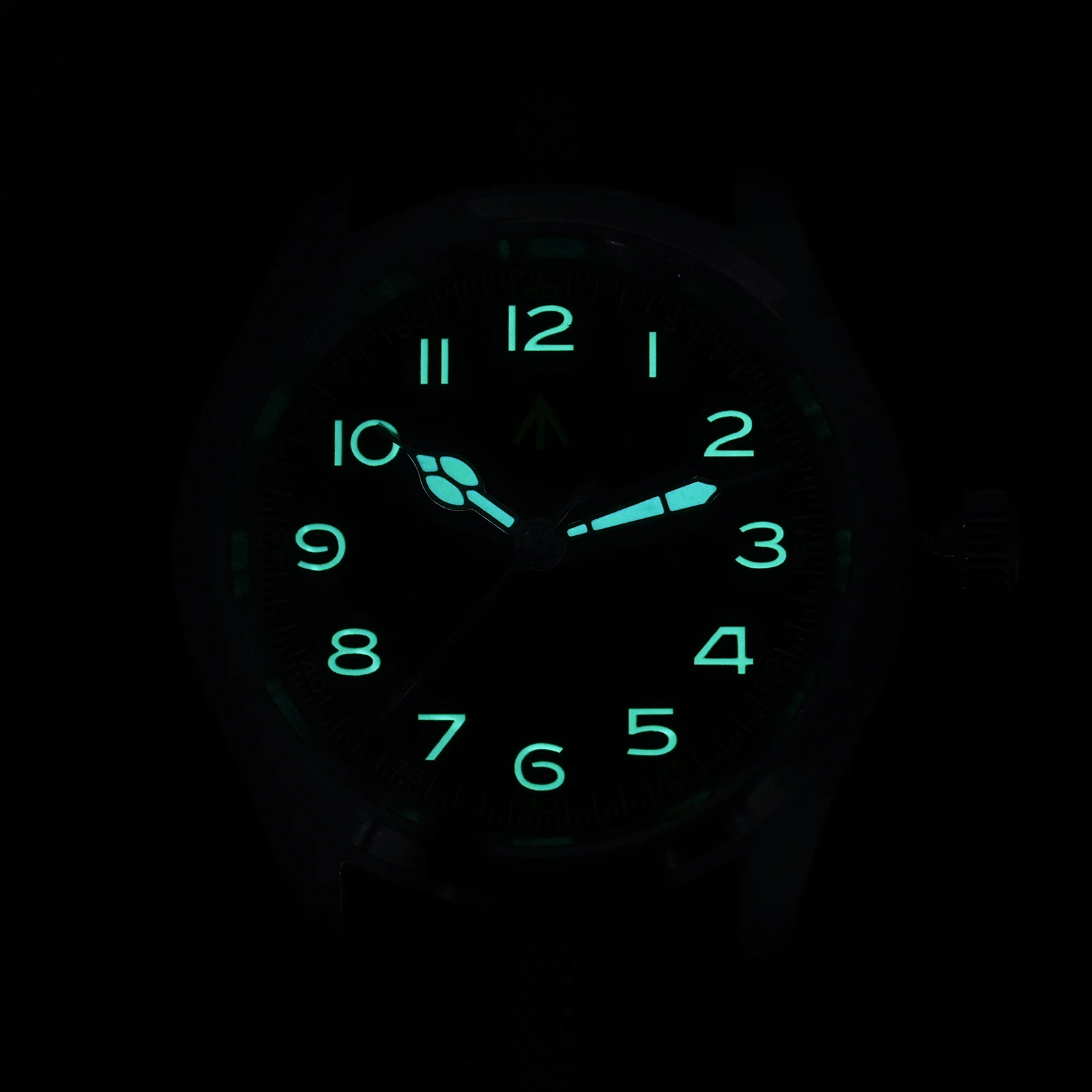 Militado ML08 Vintage Watch VH31 Quartz Movement Domed Sapphire Crystal Wristwatch Super C3 Green Luminous Vintage 38mm Watches