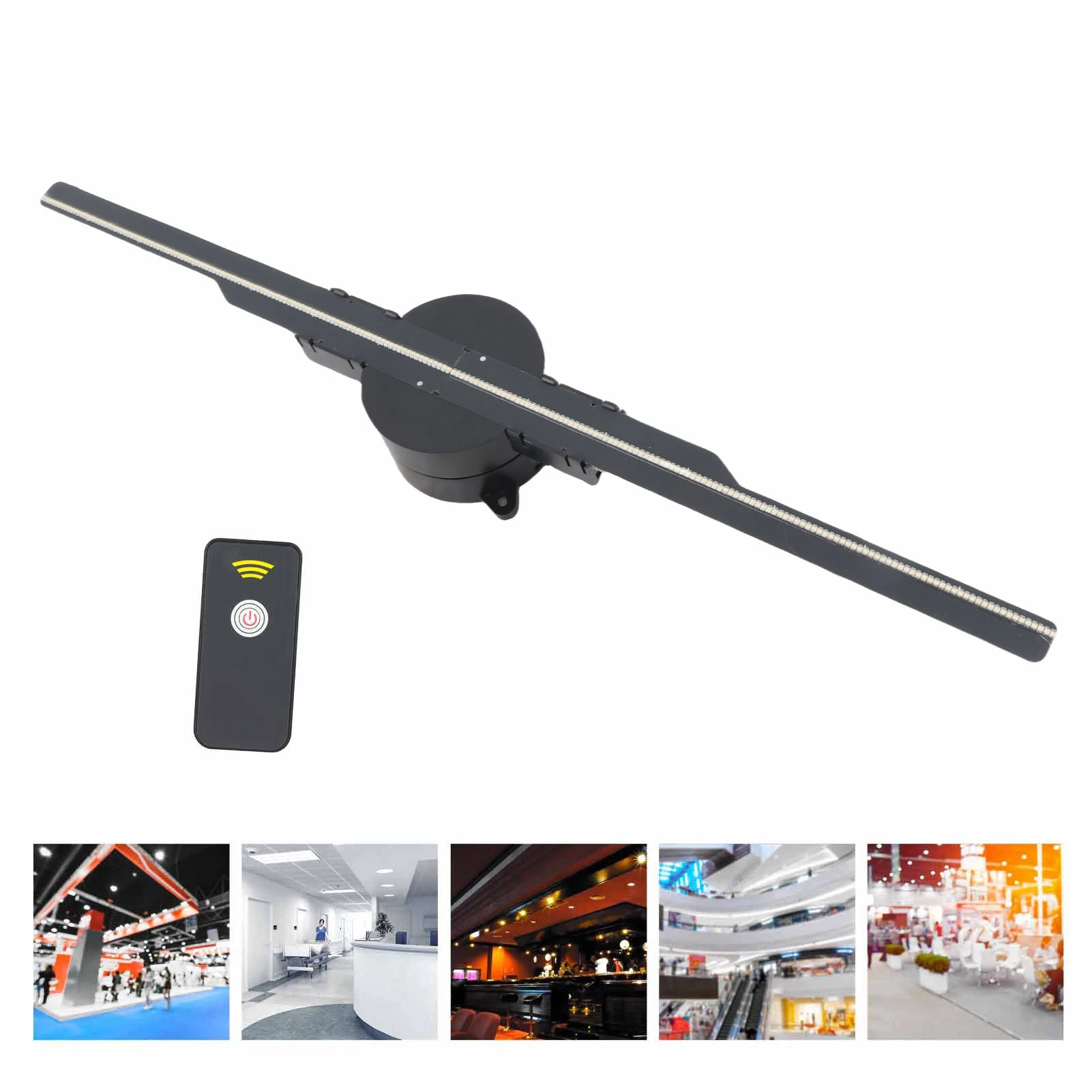 

Hologram Projector Fan 16.1in 3D Hologram Fan Clear Video Images 1250rpm 224 LED Beads for Holiday Event Showcase