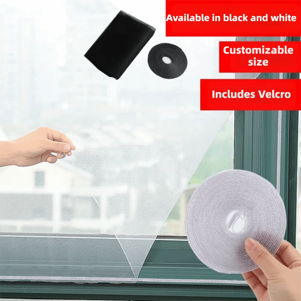 Easy Install Mesh Mosquito Net Self-Adhesive DIY Window Net Fly Net Windows