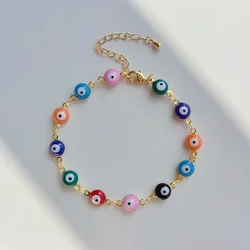 KKBEAD Colorful Evil Eye Bracelet for Women Gold Plated Chain Bracelets Jewelry Gift Y2k Accessories