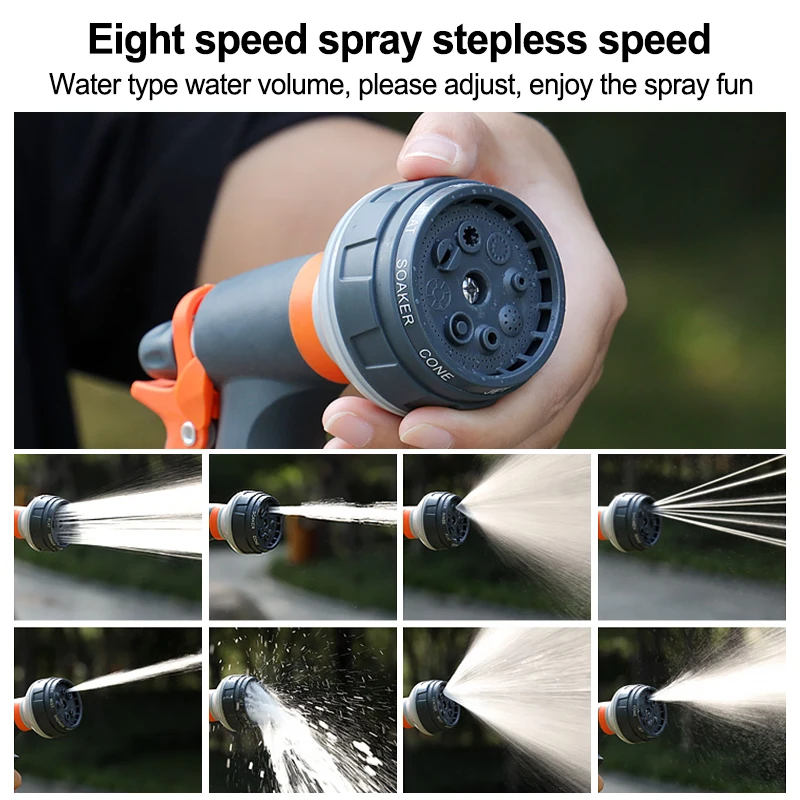 Car wash gun Spray Lawn Watering Multi-Function Car Wash High Pressure Durable Hand-Held Tools Hose Sprinkle Nozzle Garden
