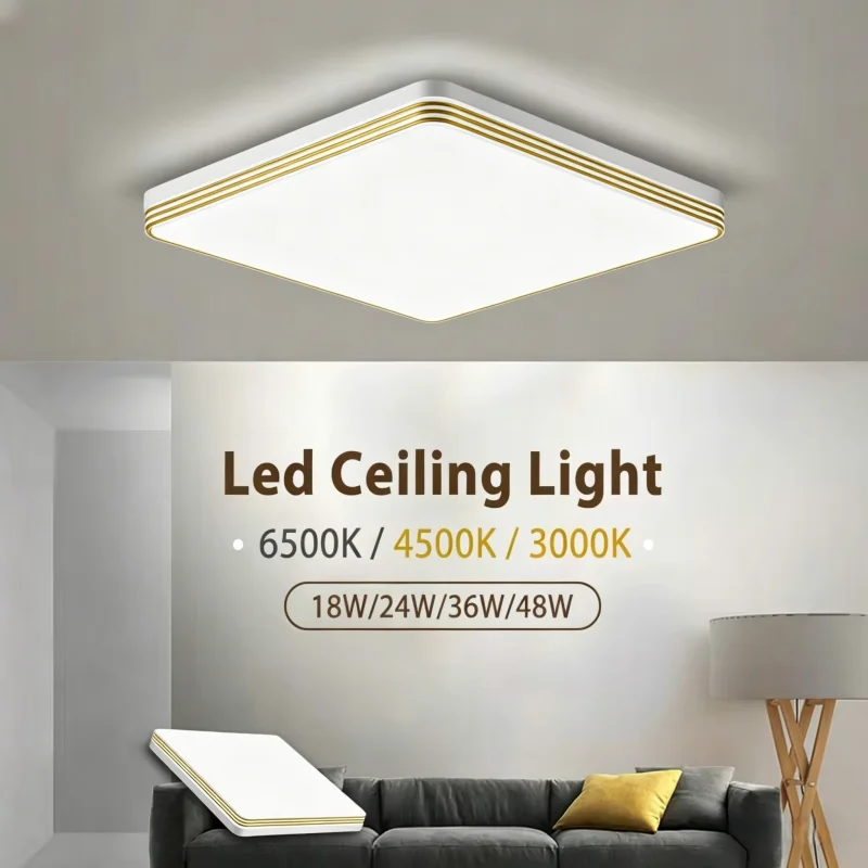 

Современный светодиодный потолочный светильник 18-48 Вт, встраиваемый, для спальни, гостиной, кухни, прихожей, ультраяркое освещение, декоративный элемент