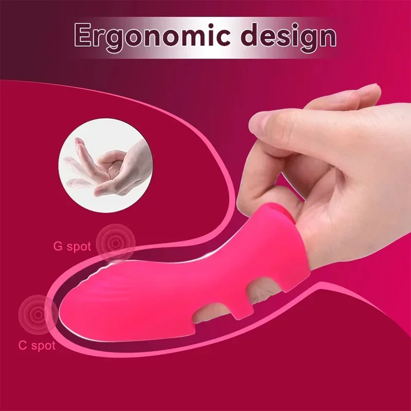 Finger Vibrator 10 Modes G Spot Clitoris Massager for Women Masturbation Erotic Sex Toys Vibrating Egg Couple Flirting Adult 18