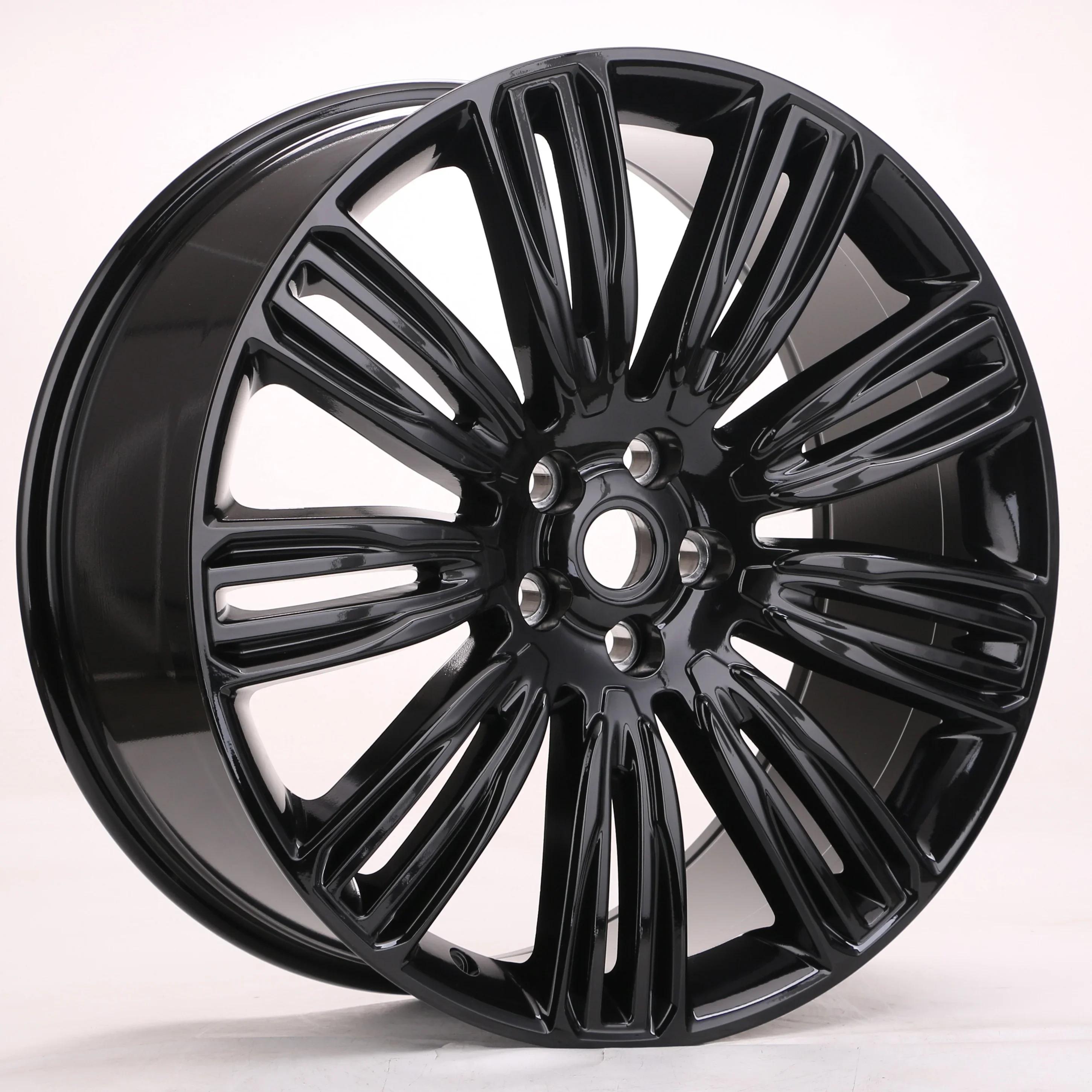 Wholesale 22 inch Black 5X108 5X120 Gloss Black Alloy Rims Passenger Car Wheels For range rover evoque Car Rims