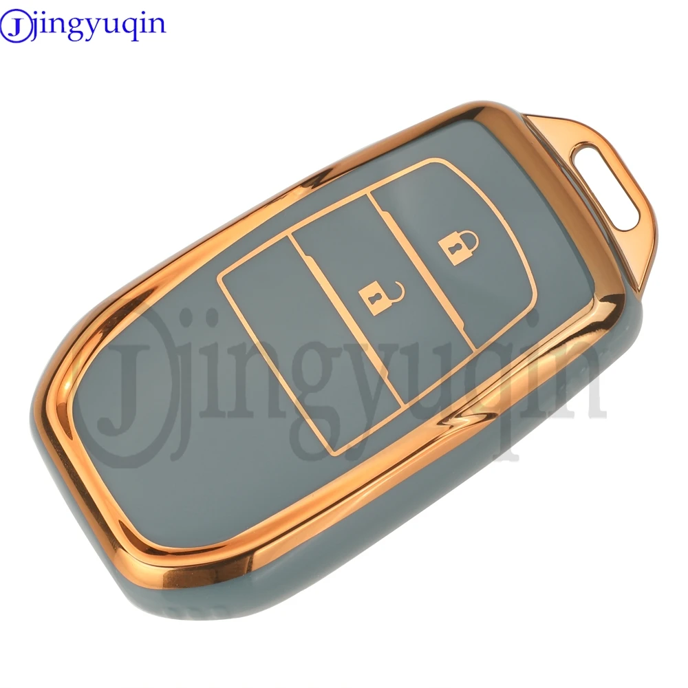 jingyuqin TPU Auto Remote Car Key Case Cover For Toyota CHR Hilux Fortuner Land Cruiser 200 Camry Corolla Crown RAV4 Highland