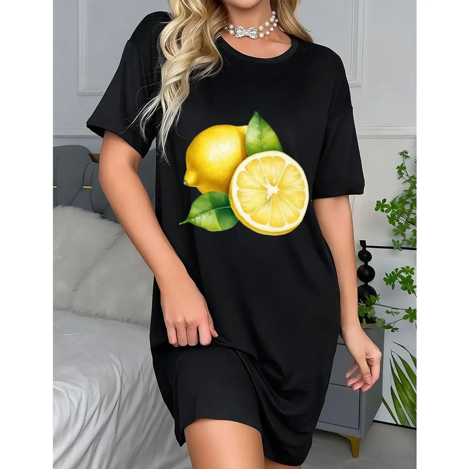 

2025 Summer Tops For Woman Sexy O Neck T Shirt Basic Print Short Sleeve T-Shirts Oversized Casual Streetwear Hip Hop Y2k Clothes