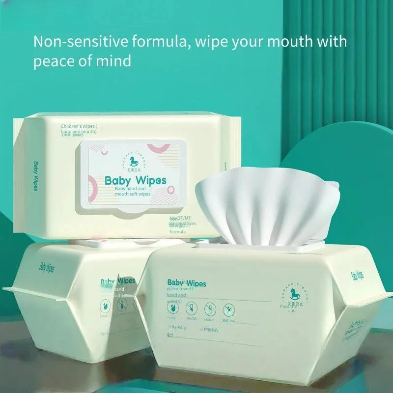 سميكة الطفل اليد والفم مناديل مبللة مناديل الطفل مخصصة لليد والفم المحمولة الطفل مناديل التنظيف المحمولة