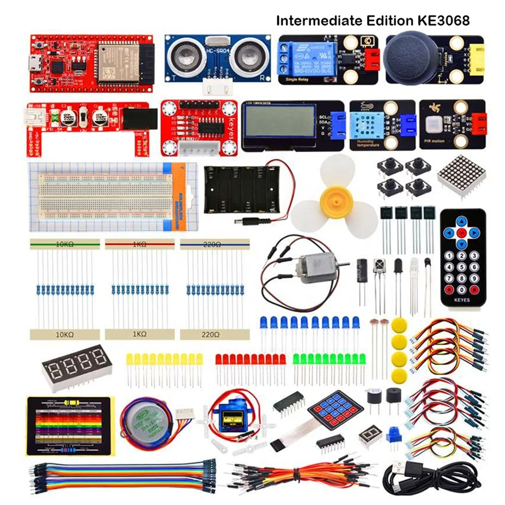 DIYmall ESP32 Development IoT Starter Kit ESP32 WiFi BT Learning Sensor Kit Remote Complete Edition for Arduino STEM Education