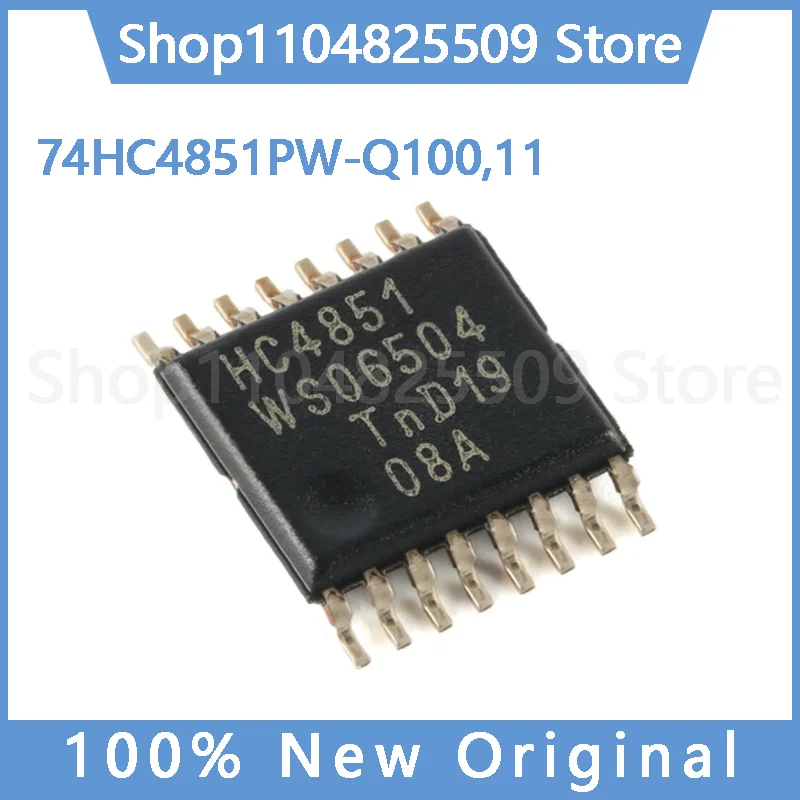 (5~30pcs) pcs 100% Original New 74HC4851PW-Q100,11 — TSSOP-16, 8-Channel Analog Multiplexer IC