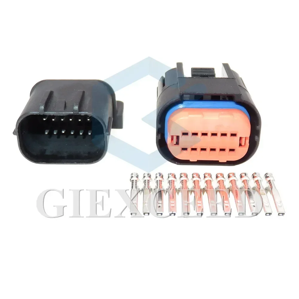 1 Set 12 Pin 1 Series Auto Electric Wiring AC Assembly Male and Female Docking Unsealed Socket MX23A12XF1 MX23A12SF1