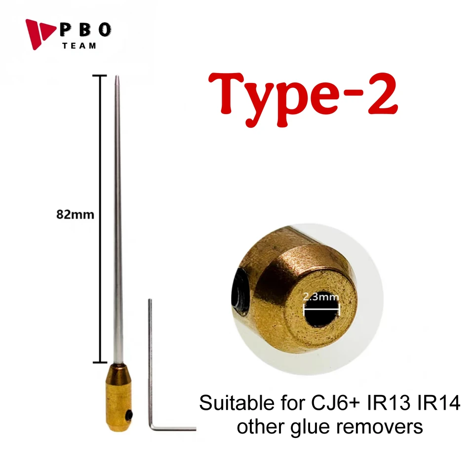 Aguja gruesa removedora de pegamento, accesorios, aguja de acero cónica para removedor de OCA para mecánico IR10 IR12 IR13 IR14 CJ6 CJ7 CJ9 + 3