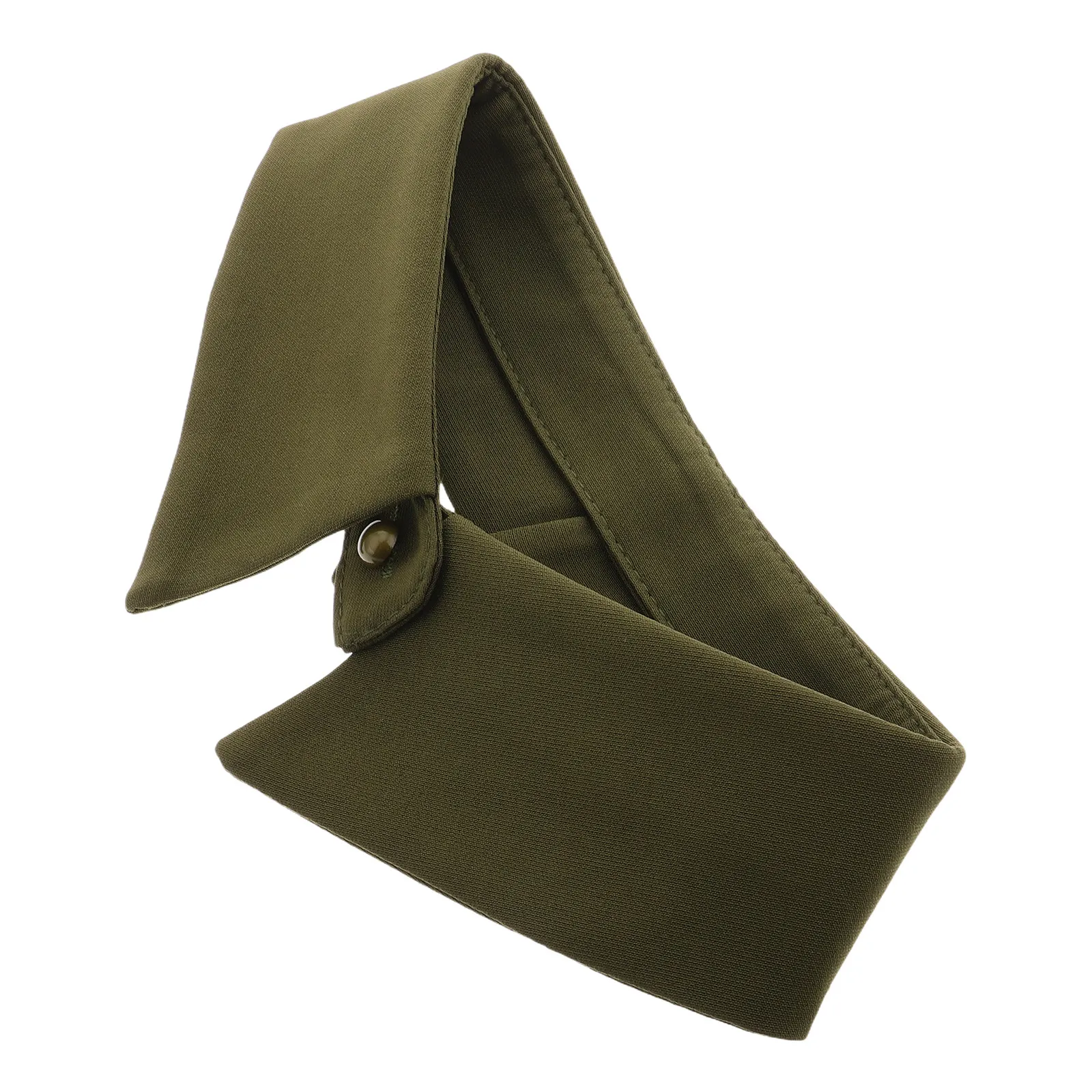 Detachable Polyester Army Green Fake Collar Comfortable Stylish Decorative Removable Dickey Neck Accessory for Women Ladies