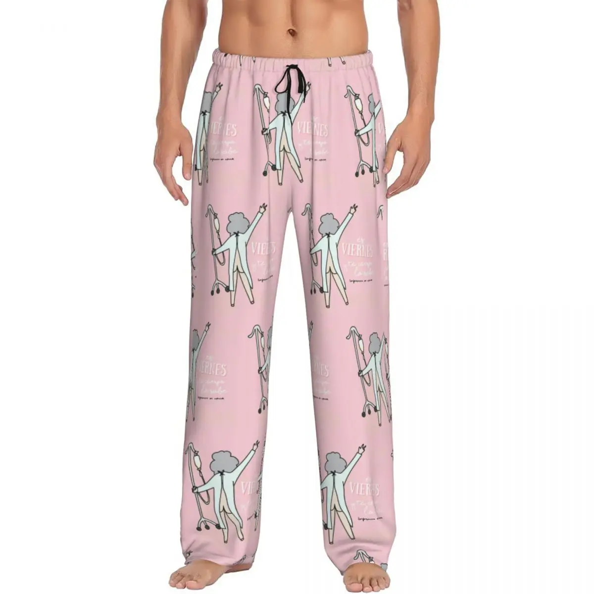 Custom Print Men Enfermera En Apuros Doctor Nurse Medical Pajama Pants Sleepwear Sleep Lounge Bottoms with Pockets