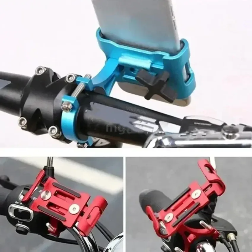 

Metal Motorcycle Bike Phone Holder Aluminum Alloy Anti-slip Bracket GPS Clip Universal Bicycle Stand Support for All Smartphones