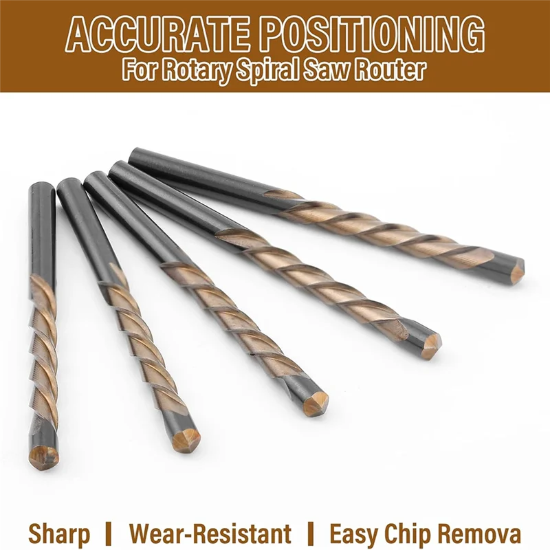 A19F-100Pc Drywall Drill Bits Pilot Point Cutting Drill Bits Diameter Drywall Router Drill Bits Drywall Tools For Spiral Saw