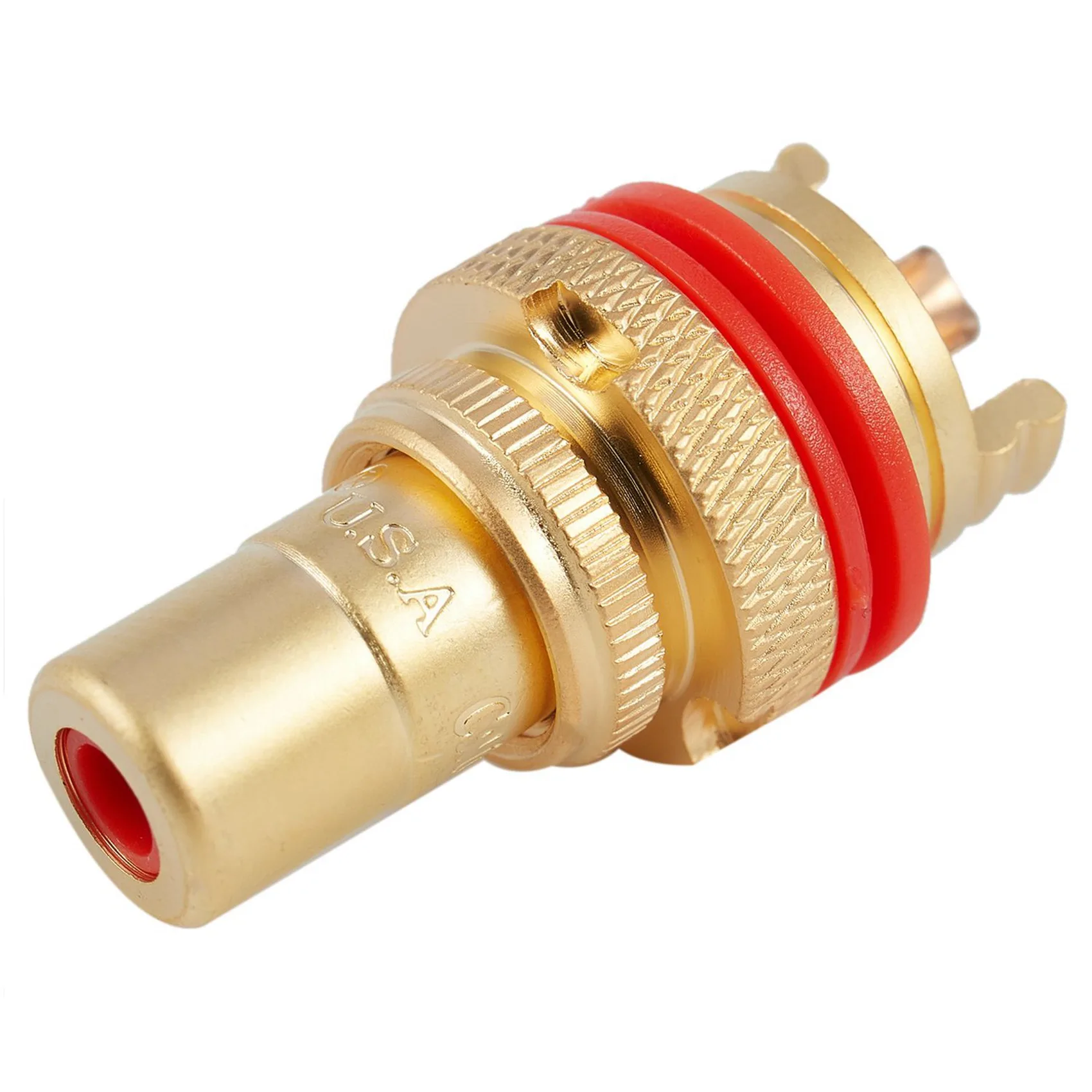 New Design~ 16 X CMC Gold Plated RCA Phono CHASSIS SOCKETS Female Professional AMP HIFI RCA Socket Gold Plated Lotus Female Seat