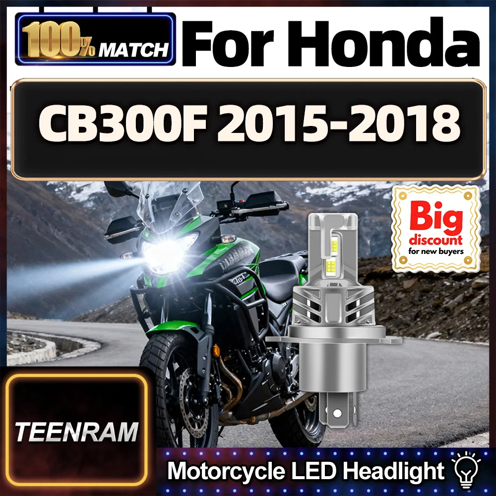 

TEENRAM For Honda CB300F 2015 2016 2017 2018 Motorcycle LED Headlight Bulbs High Quality Hi/Lo Moto Motorbike Headlamp Ampoules