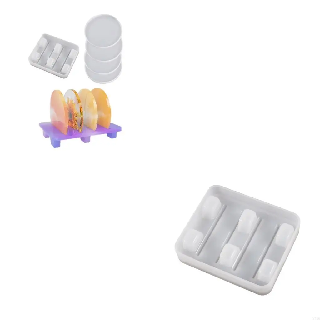 

Набор силиконовых форм для подставок «сделай сам», квадратный держатель для подставок, формы для эпоксидной смолы, инструменты