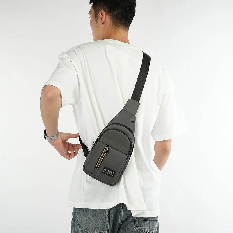 رجل حقائب الصدر عالية الجودة الرجال كتف واحد حقيبة كروسبودي سعة كبيرة الرياضة في الهواء الطلق الترفيه موضة حقيبة صغيرة على ظهره الرجال