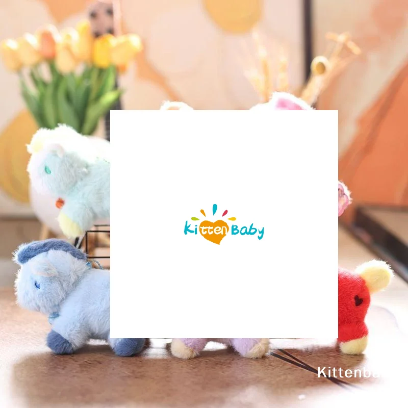1개 러브 포니 키체인 12cm 귀여운 말 플러시 펜던트 여성용 카와이 자동차 키링 장식 선물 가방 액세서리