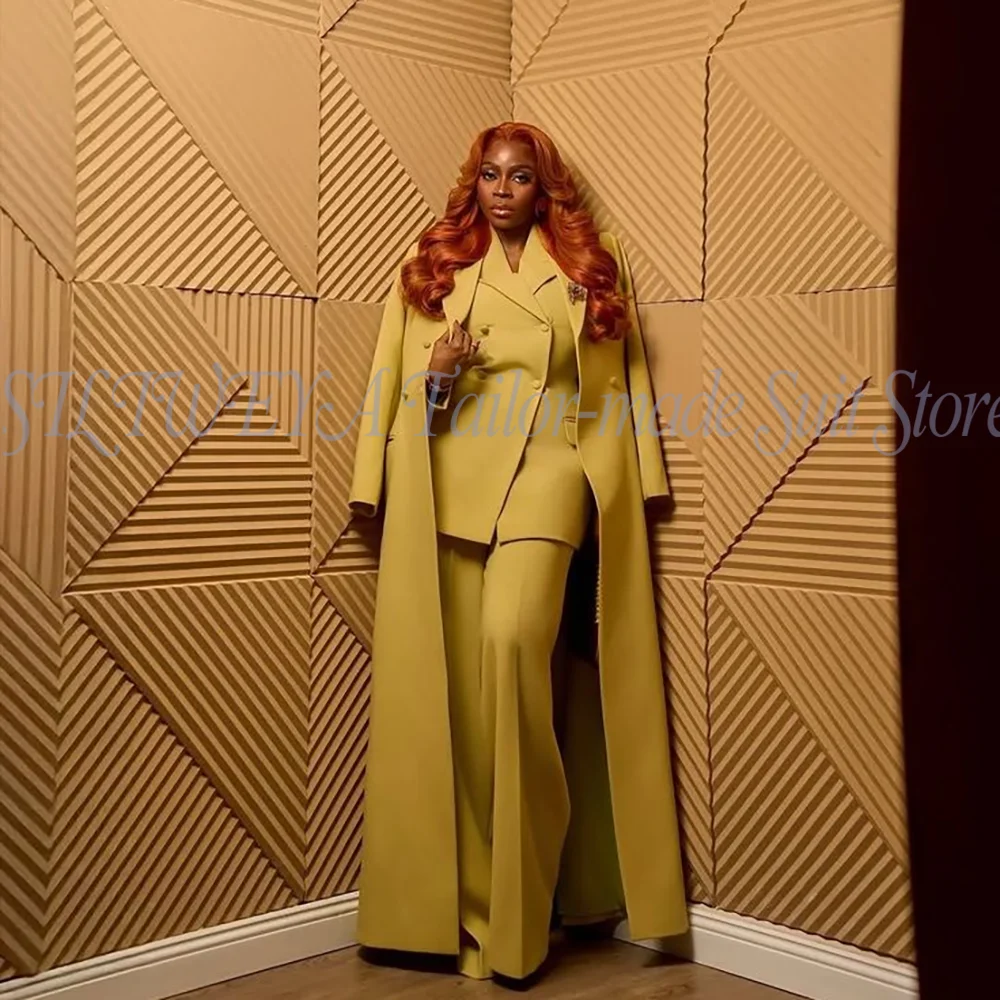 

Luxury Women Suit 3 Pieces Coat Jacket Pants Business Casual Female Office Suits Conjunto De Dos Piezas Para Mujer Elegante