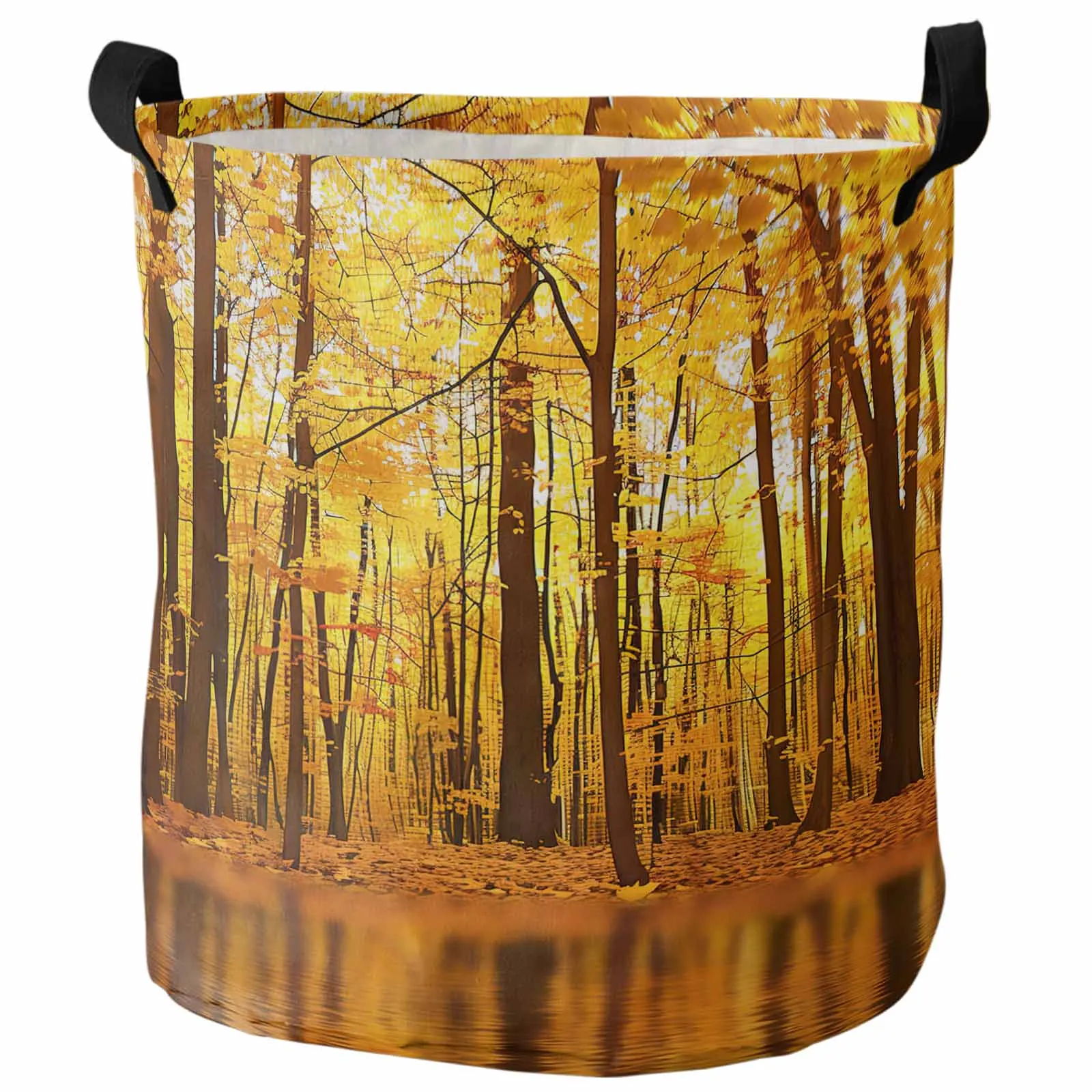 Autumn Sunset Forest Dirty Laundry Basket Foldable Waterproof Home Organizer Clothing Children Toy Storage Basket