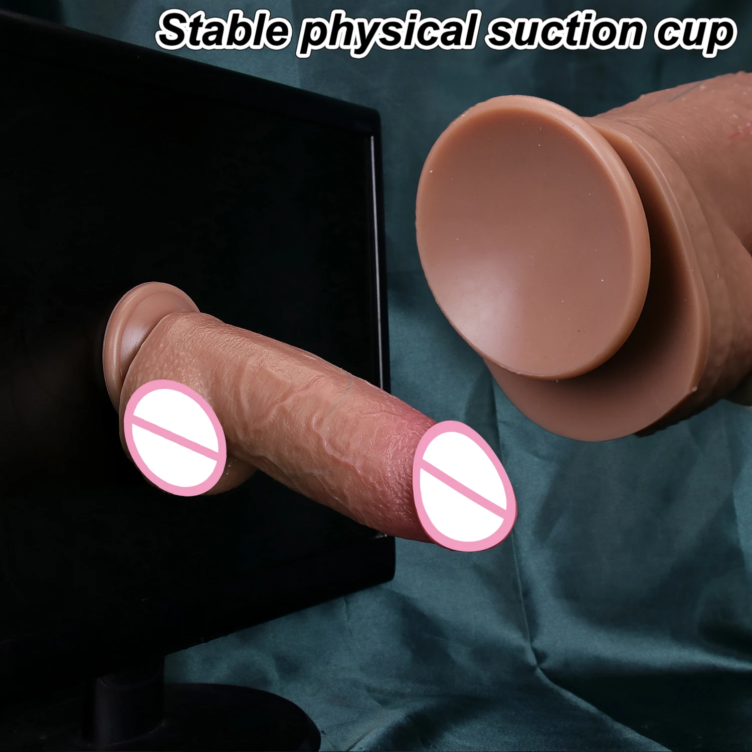 2 أحجام واقعية كبيرة سميكة دسار الشرج لعبة الجنس للمرأة الجلد يشعر كوب شفط من السيليكون ضخمة القضيب الأزواج الاستمناء لينة الديك