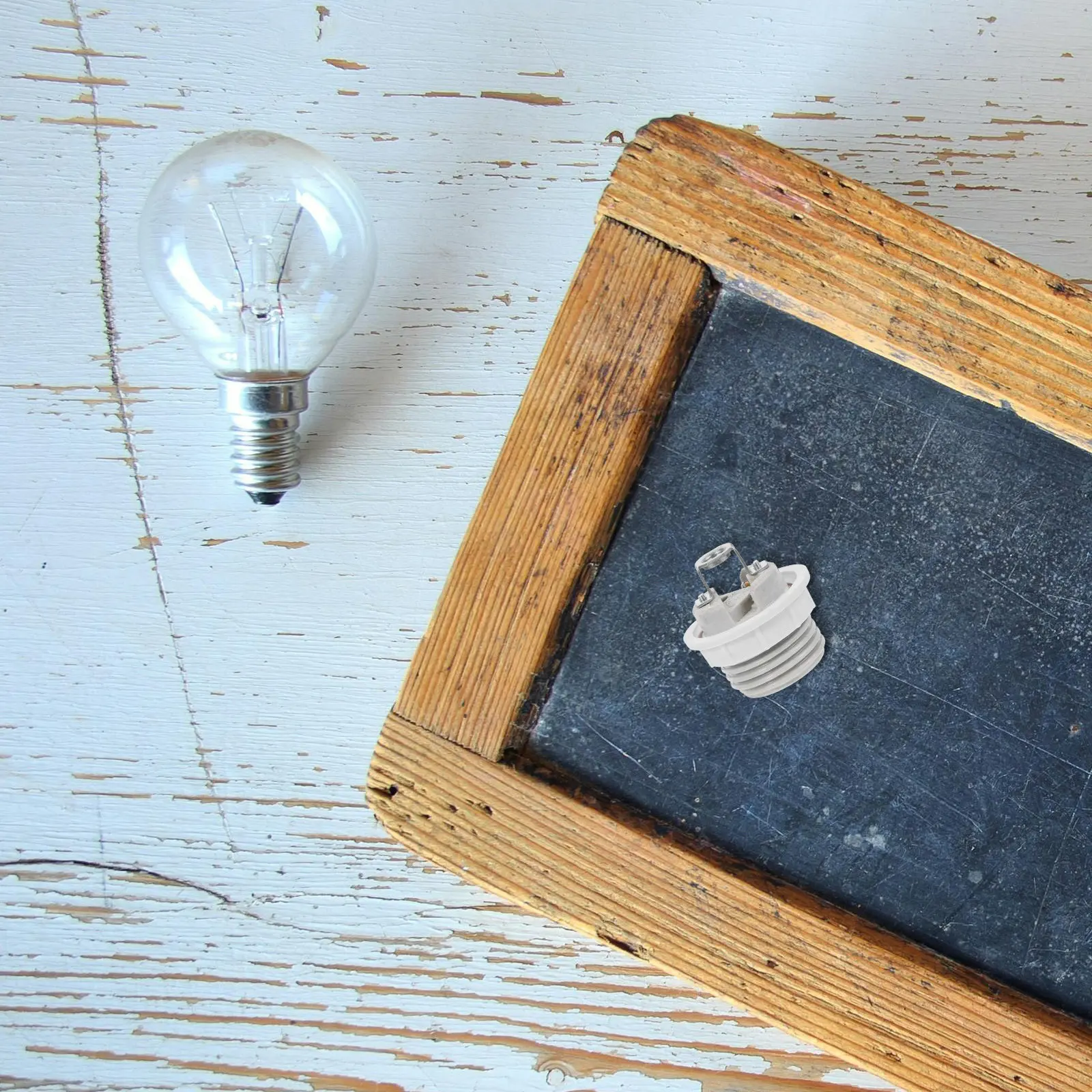 

Керамический патрон E27 с резьбовым соединением и кольцом для абажура, фарфоровый держатель лампы, совместимый со светодиодными, галогенными и накаливающимися лампами