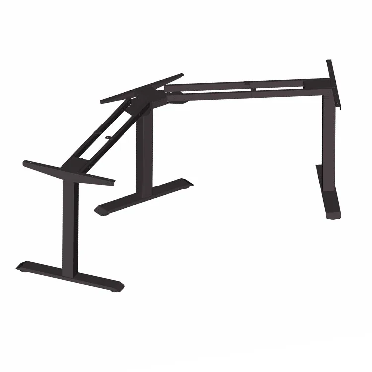 Three Leg Corner Electric Lifting Table L-shaped Standing Computer Desk Automatically Adjustable Stand Desk