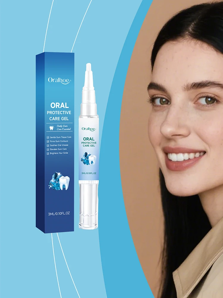 Gel de Goma de 3ml para el Cuidado de Encías Dañadas, Mejora los Dientes Amarillos, Limpieza Profunda, Aliento Fresco, Cuidado Bucal, Limpia la Boca