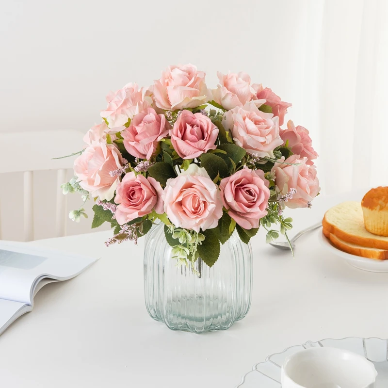 Künstliche Blume Seidenrose Outdoor Garten Hochzeit Brautstrauß Weihnachtsdekoration Heimvase Tisch Festival Party DIY Geschenkbox – Detail 9