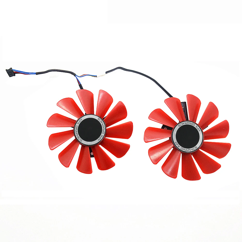 新しい85ミリメートルFY09010H12LPBクーラーファン彼の交換xfx rx 570 rs R9 285 390X RX580グラフィックスビデオカード冷却diy