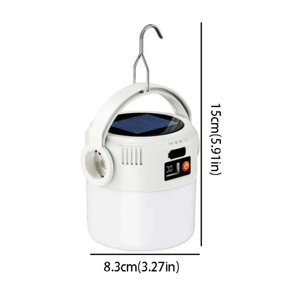 

LED Light Solar Powered Light USB Rechargeable IP55 Waterproof Camping Light Multi Functional Ultra Bright Hanging Lantern