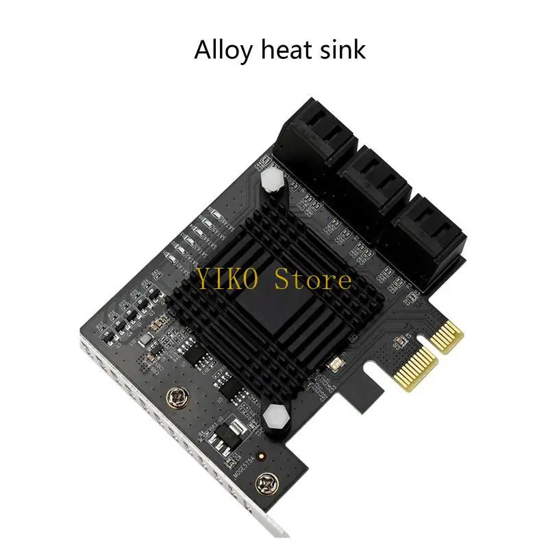 K32C PCIe to Sata3.0 6-Port III 6Gbps Controller Expansion Card PCI for Express