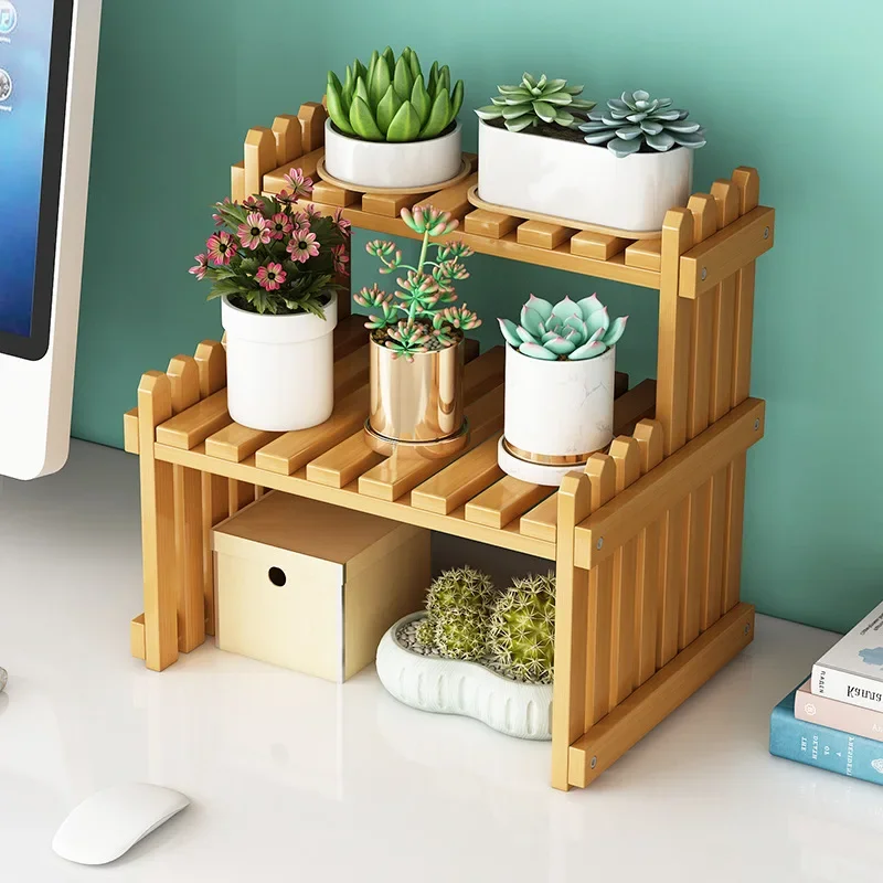 Windowsill Flower Rack Parlour Floor Stand Simple Modern Style Desk Space Saving Plant Shelves Display Stand Outdoor Furniture