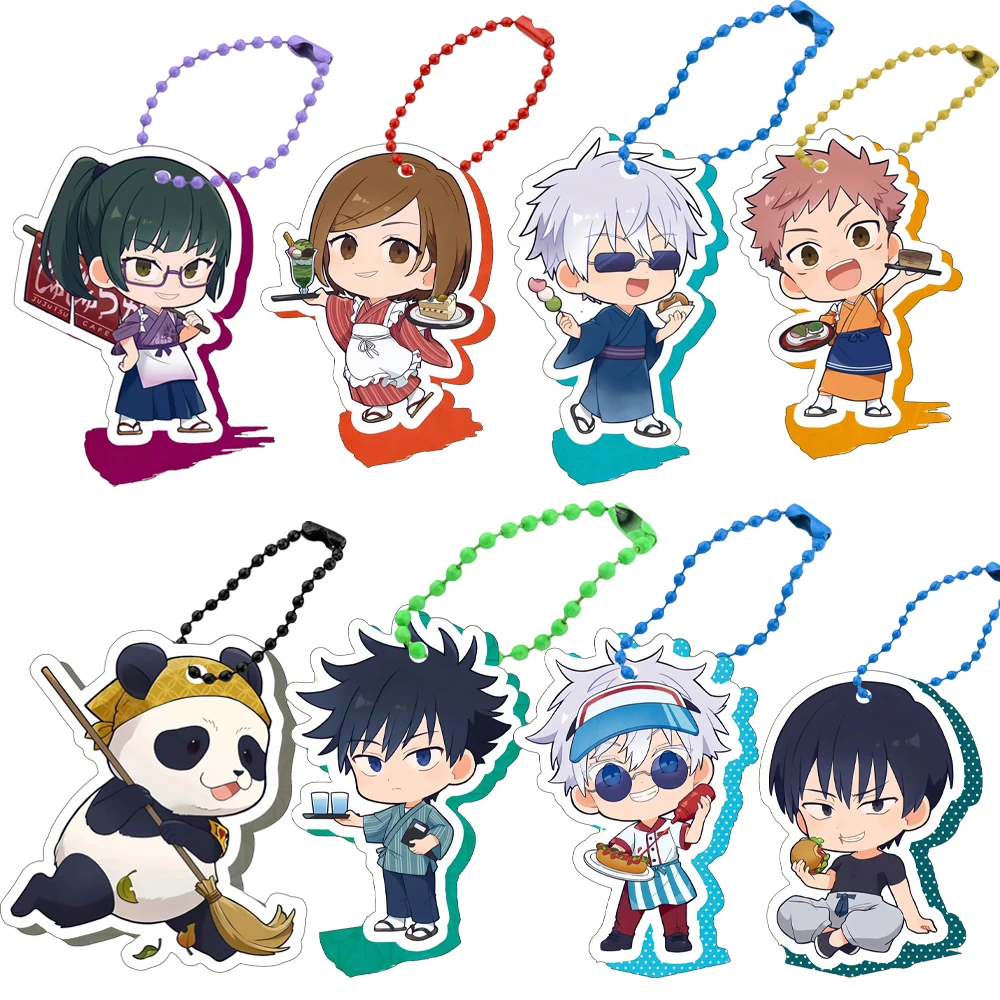 Anime Jujutsu Kaisen Satoru Gojo Fushiguro Megumi Geto Suguru Itadori Yuji Nanami Kento Acrylic Keychain DIY Bag Pendant 5cm