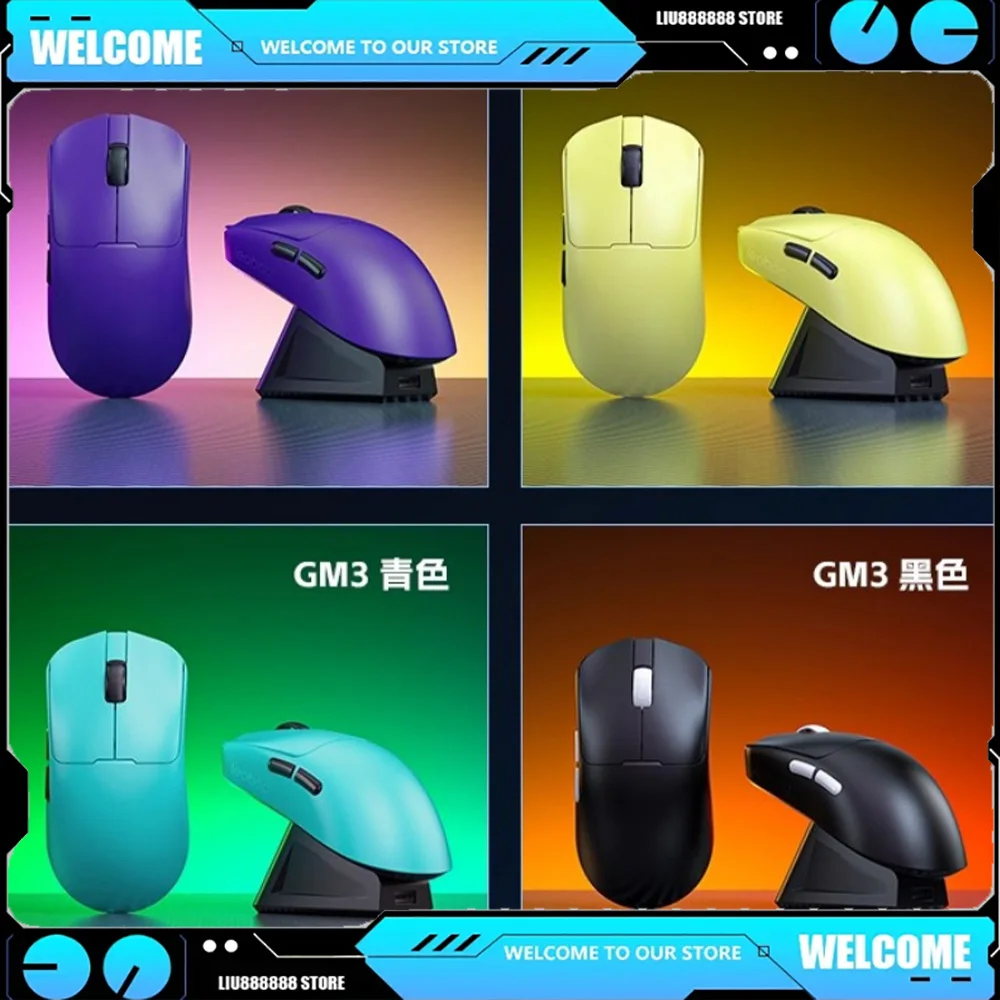 

В наличии LEOBOG GM3 Беспроводная проводная Bluetooth-мышь The Third Mock для осмотра 10000 точек на дюйм Игровая мышь Легкая мышь для киберспорта