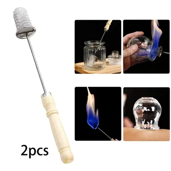 2 Stuks Cupping Fakkel Cupping Ontsteking Stick Accessoire Levert Vuur Cupping Stick Chinese Acupoint Massage Tool Vacuüm Cupping