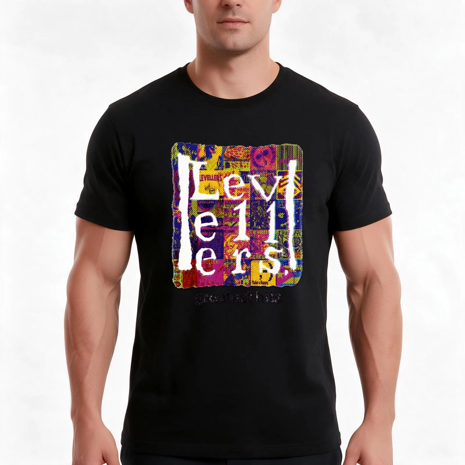 evelling the land levellers T-Shirt, Summer Casual Cotton Tee, Oversized Streetwear Tops, Vintage Graphic Print, 100% Cotton