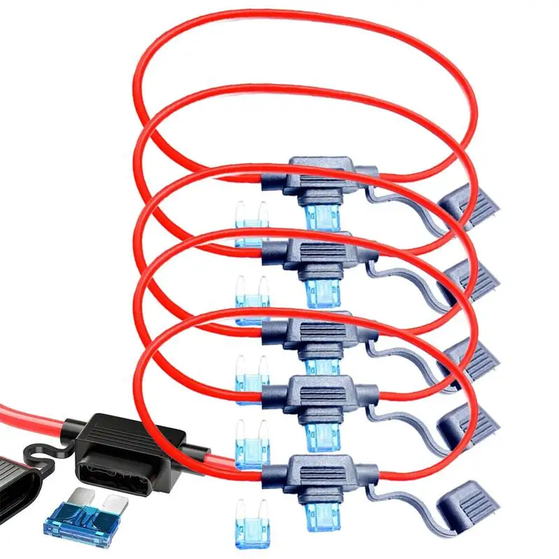 Car Fuse Holder 5X Ship Fuse Holders Protecting Circuits And Electrical Equipment With Cover For Car Ship RV