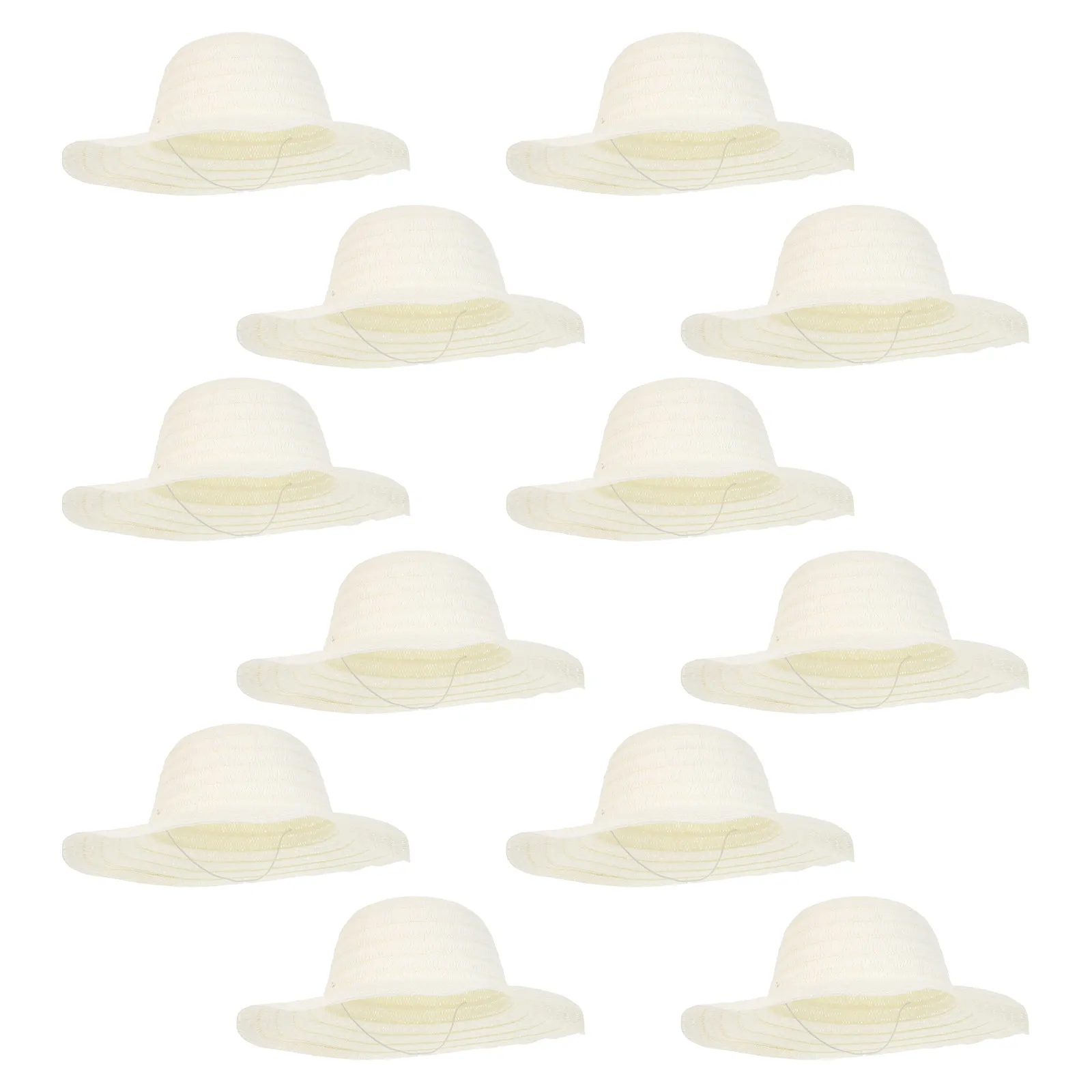 

12 шт. плетеных соломенных шляп без росписи с широкими полями для самостоятельной росписи, для сада, пляжа, костюмов, косплея, вечеринок