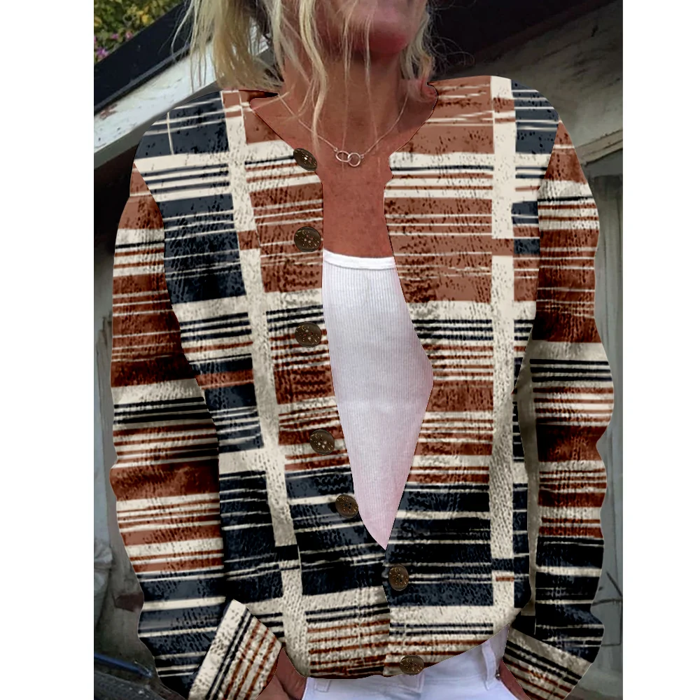 

Ethnic Geometry Sweater Autumn Winter Knitted Cardigan Women Sweaters Knit Top Casual Cool Jumpers Fashion Streetwear