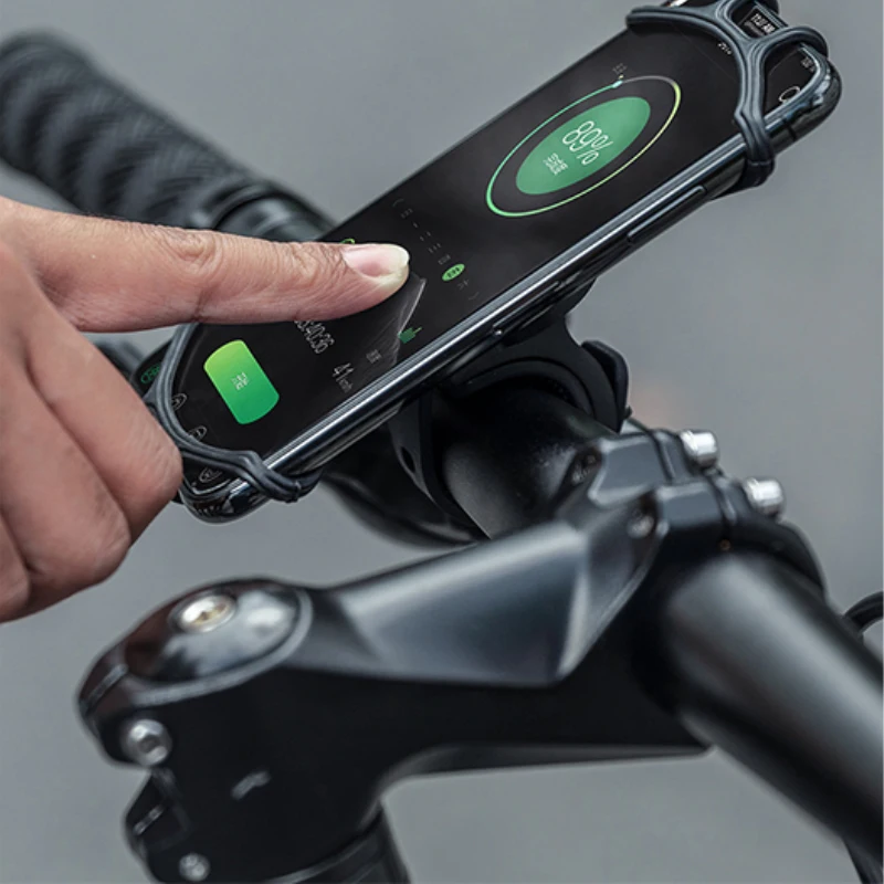 ROCKBROS Universelle Motorrad- und Fahrrad-Handyhalterung, Stoßfeste Silikon-Halterung für Radfahren, MTB, GPS-Unterstützung – Detail 4