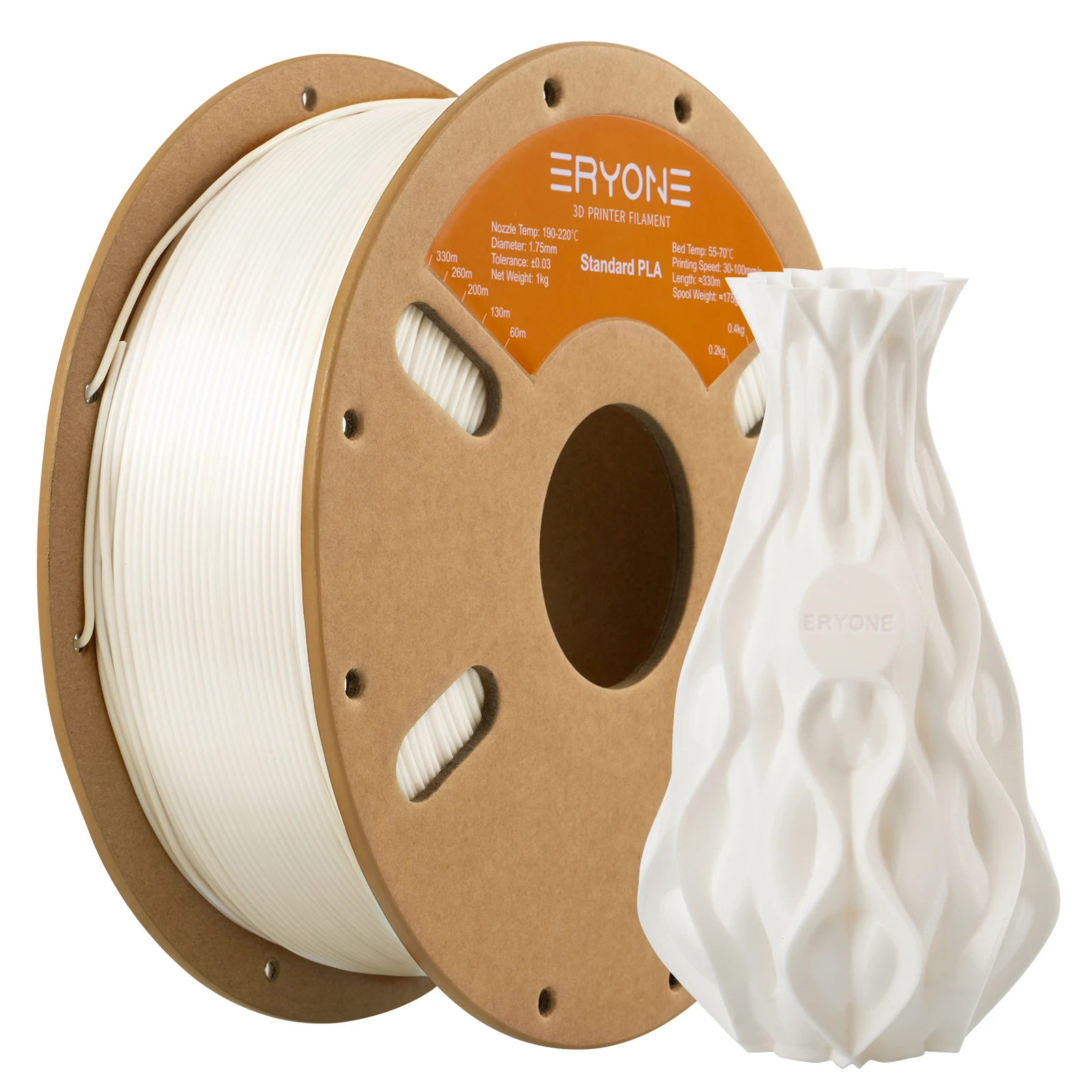 ERYONE 1KG Standard PLA Filament – Bestseller 1,75mm 3D-Druck, kein Verknoten, einfacher Druck, passend für die meisten FDM 3D-Drucker
