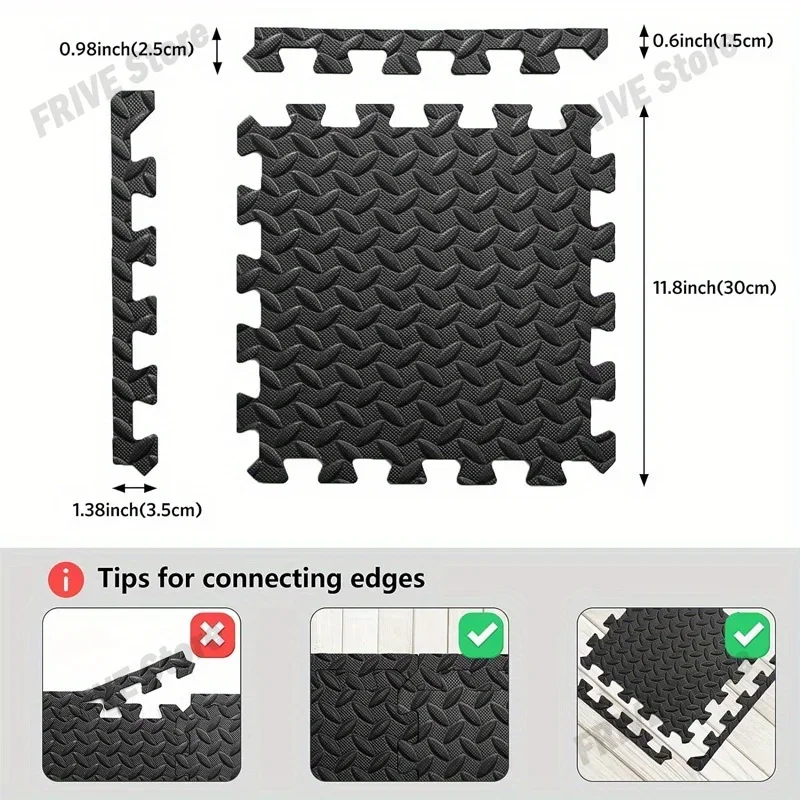 10 Uds. Estera de Yoga EVA suave antideslizante duradera cómoda para gimnasio en casa fácil montaje alfombras de entrenamiento físico 30x30cm