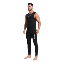 Men 3mm Neoprene Wetsuit One-piece Sleeveless Diving Suit Comfortable High Elasticity Freediving Summer Swimwear Canoeing Wading