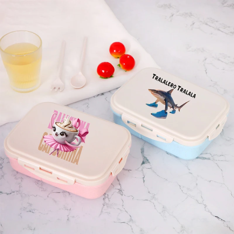 

Italian Brainrot Lunch Box Cartoon Anime Pattern Bento Box Large Capacity Portable Fresh-keeping Box Children's Birthday Gift