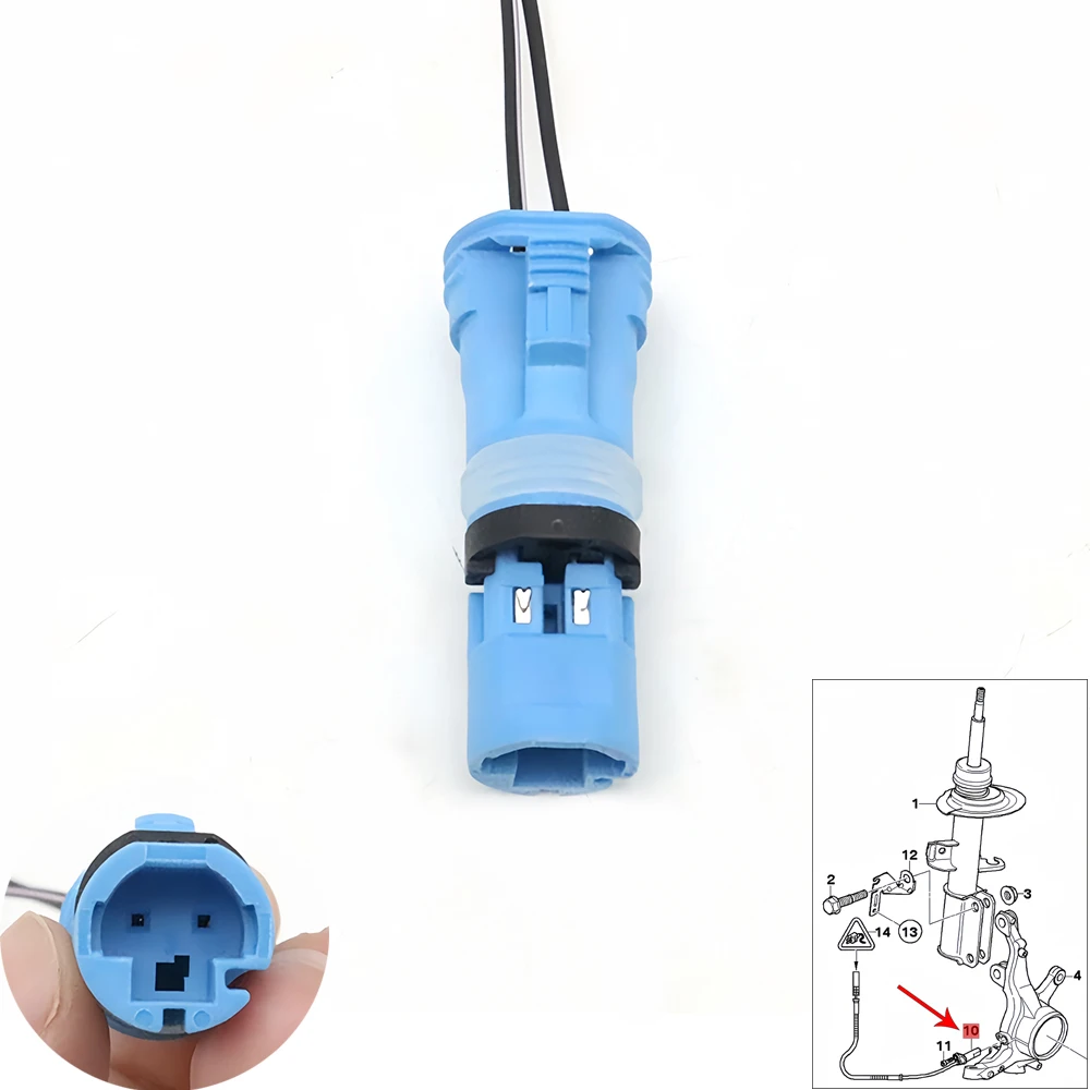 Conector do sensor de velocidade da roda abs com fio para bmw e82 128i 135i e63 e64 650i e65 e66 730i 740i 745i 750i x1 x5 e53 e90 e92